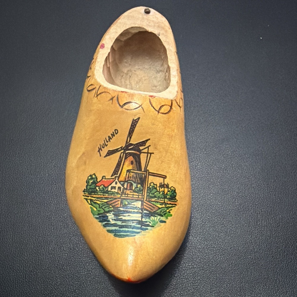 Vintage wooden clog from Holland all handmade!
